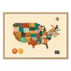 Art-Poster - United States Map - Jazzberry Blue