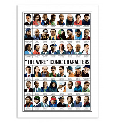 Art-Poster - The Wire Characters - Olivier Bourdereau