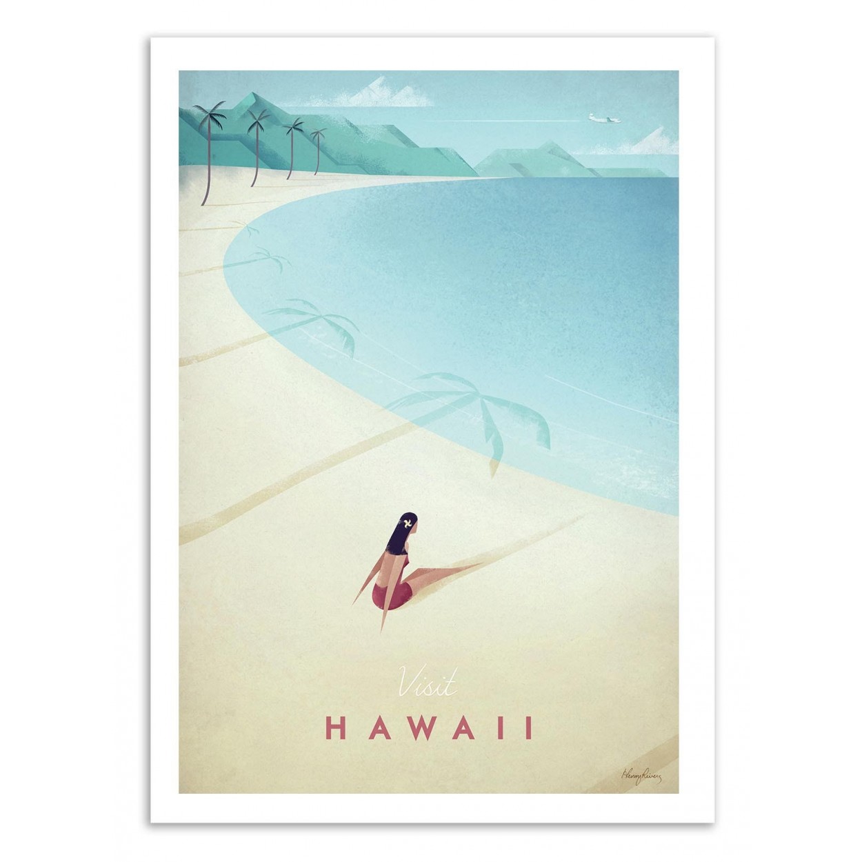 Henry Rivers Art-Poster Visit Hawaii