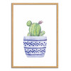 Art-Poster - The cactus and the blue pot - Seven trees