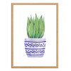 Art-Poster - The plant and the blue pot - Seven trees