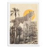 Art-Poster - Giant tiger in ruins and palms - Florent Bodart