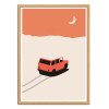 Art-Poster - Red car in desert - Florent Bodart