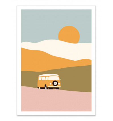 Art-Poster - Van in landscape - Florent Bodart