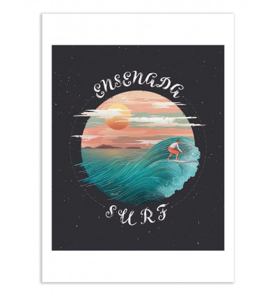 Art-Poster - Ensenada Surf - Dary Maltseva