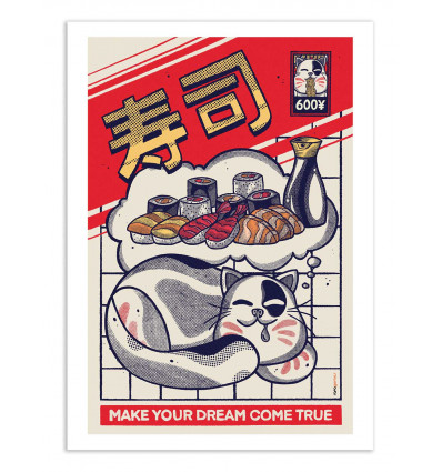 Art-Poster - Dreaming about Sushi - Rafa Gomes