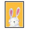 Art-Poster - Bunny on mustard - Laura did this