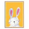 Art-Poster - Bunny on mustard - Laura did this
