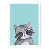 Art-Poster - Racoon on mint - Laura did this