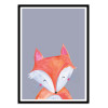 Art-Poster - Fox on grey - Laura did this