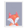 Art-Poster - Fox on grey - Laura did this