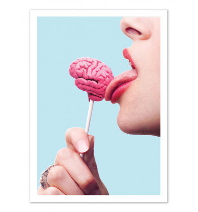 Art-Poster - Licking brain - Artem Pozdnyakov