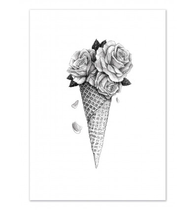 Art-Poster - Flower Ice crean - Mike Koubou