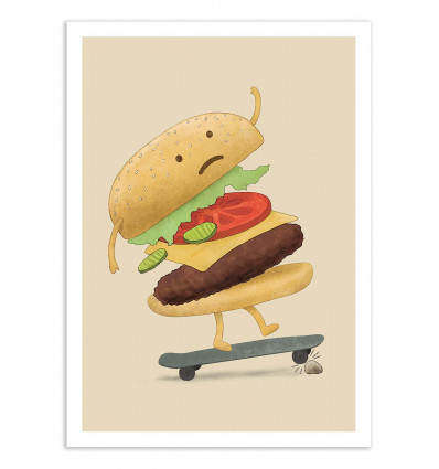 Art-Poster - Burger Wipe-out - Terry Fan