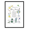 Art-Poster - Gin Tonic cocktail - Mercedes Lopez Charro