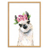 Art-Poster - Lama flower crown - Mercedes Lopez Charro