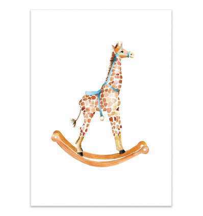 Art-Poster - Rocking Giraffe - Mercedes Lopez Charro