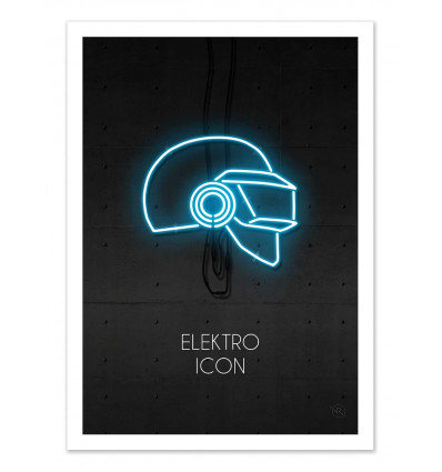 Art-Poster - Electro Icon Chrome - Rubiant