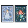 2 Art-Posters 30 x 40 cm - Duo Ariel and Cinderella - Vesna Skorsnek