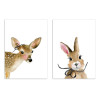 2 Art-Posters 30 x 40 cm - Duo Bunny and Fawn - Mercedes Lopez Charro
