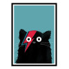 Art-Poster - Cat Bowie Black - Doozal
