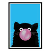 Art-Poster - Chewing Gum Bubble cat - Doozal