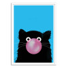 Art-Poster - Chewing Gum Bubble cat - Doozal
