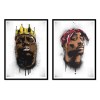 2 Art-Posters 30 x 40 cm - Biggie and Tupac - Bokkaboom