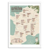 Art-Poster - Carte des fromages de France - Frog Posters