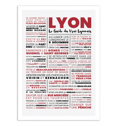 Art-Poster - Guide du vrai Lyonnais - Frog Posters