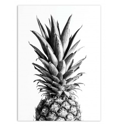 Art-Poster - Pineapple Black and White 01 - 1x Studio