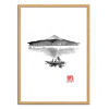 Art-Poster - Fuji and boat - Pechane Sumie