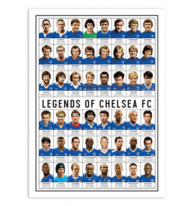 Art-Poster - Legends of Chelsea FC - Olivier Bourdereau