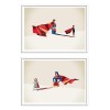 2 Art-Posters 30 x 40 cm - Duo Super Héros - Jason Ratliff