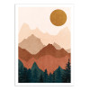 Art-Poster - Sunset peaks - Kookie Pixel