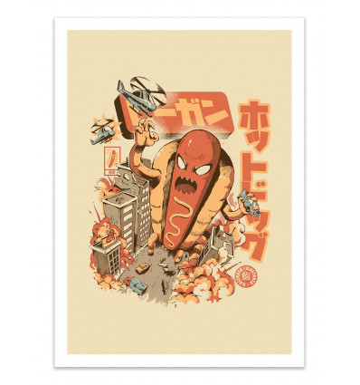 Art-Poster - Hotdogzilla - Ilustrata