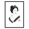 Art-Poster - Watching Geisha - Pechane Sumie