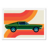 Art-Poster - Green vintage sports car - Bo Lundberg