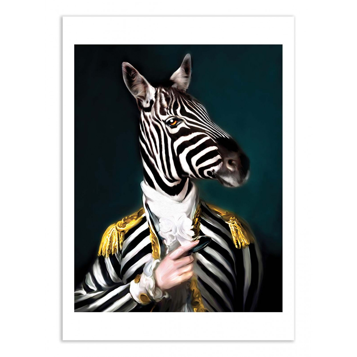 Art-Poster portrait of a zebra - Mr Stripe - Tein Lucasson