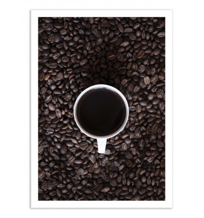 Art-Poster - Black coffee ... please wake me up - Albertine Baronius