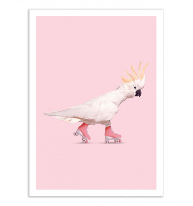 Art-Poster - Rollerskating Cockatoo - Jonas Loose