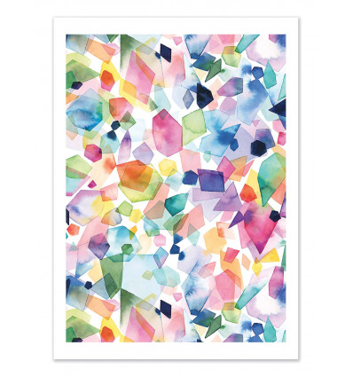 Art-Poster - Watercolor Crystals and gems - Ninola