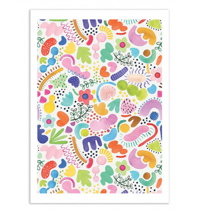 Art-Poster - Playful abstract colorful summer - Ninola