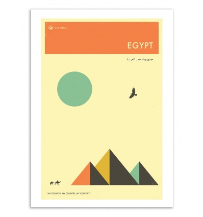 Egypt Travel Poster - Jazzberry Blue