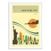 New-York Travel Poster - Jazzberry Blue