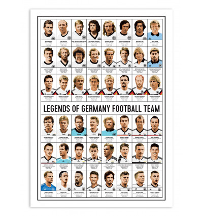 Art-Poster - Legends of Germany Football team - Olivier Bourdereau