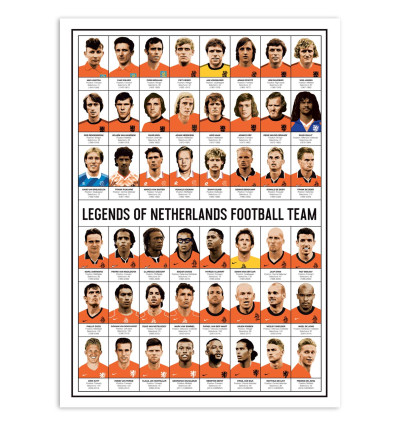 Art-Poster - Legends of Netherlands Football team - Olivier Bourdereau