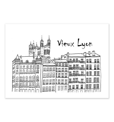 Art-Poster - Vieux Lyon - Made by Cha