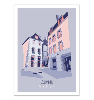 Art-Poster - Quimper - Rue des Boucheries - Artmoric