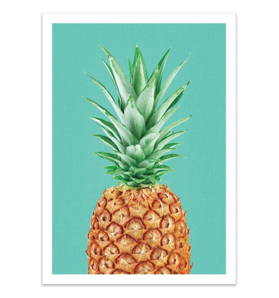 Art-Poster - Pineapple in blue - Gal Design